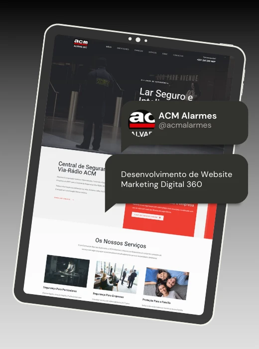 ACM Alarmes - Webfarus Portfolio