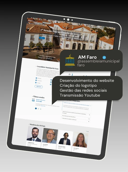 Câmara Municipal de Faro - Webfarus Portfolio